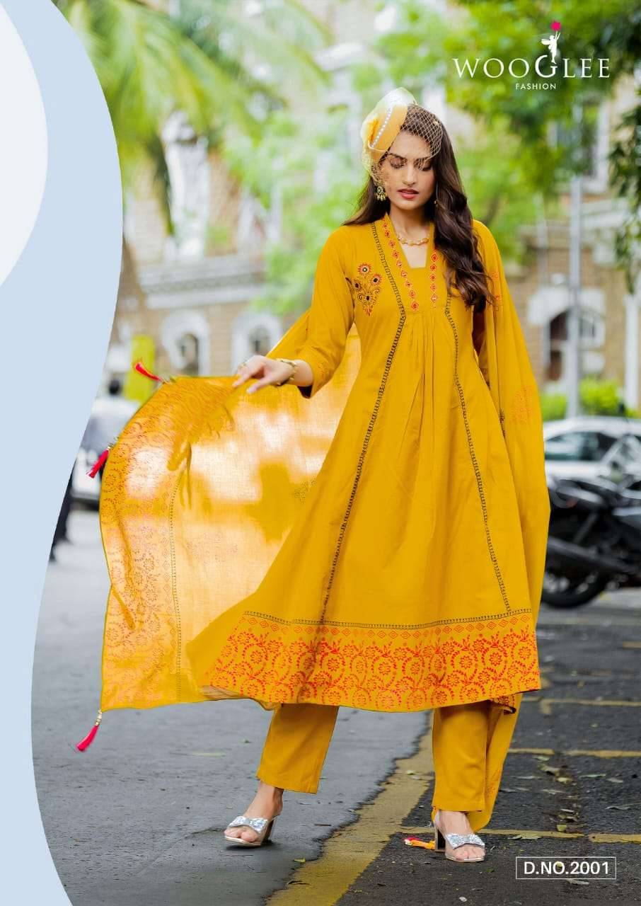  Tanya By WOOGLE 2001 To 2004 Series Beautiful Festive Suits Colourful Cotton Flex dresses At Wholesale Price